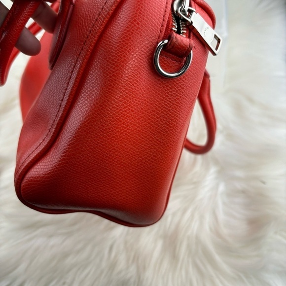 COACH ORANGE LEATHER SATCHEL BAG - Picture 7 of 14